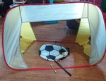 Pop up soccer net and ball