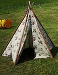 Horsing around fabric teepee