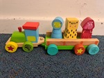Wooden Puzzle Stacking Train