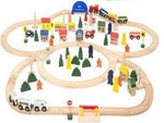 Wooden Rails Train Set