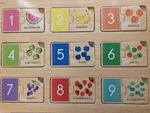 Numbers and Fruit- Match Puzzle