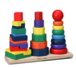 Wooden Geometric tower puzzle