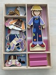 Magnetic Wooden Doll Dress Up