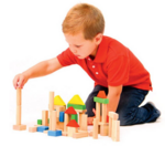 Wooden Building Blocks - Coloured