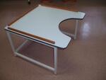 Cut Out Table White Legs - 750 x 750mm