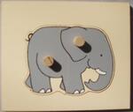 Peg Puzzle - Elephant - 2 piece