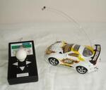 Small White Rally Car - Remote Control Joystick