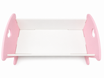 Wooden Rocking Crib (Pink & White )