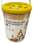 Wooden Blocks with Shape Sorting Lid