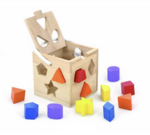Viga Wooden Shape Sorting Cube