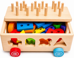 Wooden Shape Sorting Cart
