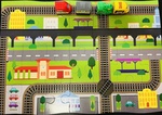 Race Around Town Floor Puzzle with Vehicles (28 pce)