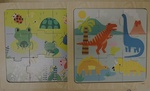 Dino/River Puzzles with Base Board (Set of 2)