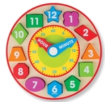 Melissa and Doug - Wooden Shape Sorting Clock