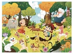 J31: 72 Pcs Wooden PET PARK Jigsaw Puzzle