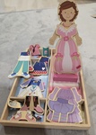 J44: Wooden Magnetic Dress Up Female