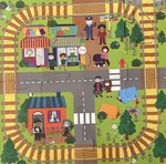 Busy Town Track Floor Puzzle (16 Pieces)