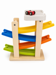 Flip Car Track Rainbow Wooden Tower