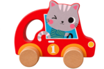 Wooden car with Cat