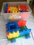 Wee Waffle building set with trolleys