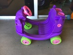 Purple ride on car