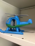 Blue helicopter+greenman