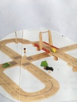 Wooden Road system with cars