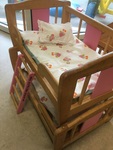 Doll Bunk bed, ladder+Bedding