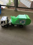 Green Garbage truck