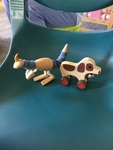 Wooden animals x2