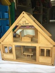 Wooden Dolls House with Furniture 