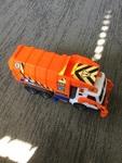 Orange recycle truck