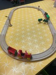BRIO WOODEN ROAD & RAIL SET