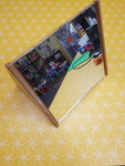 MIRROR IN WOODEN STAND