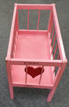 PINK WOODEN COT