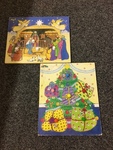 XMAS TREE & NATIVITY SCENE KNOB PUZZLES