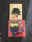 XMAS TREE DOUBLE LAYER PUZZLE & pudding 