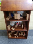 WOODEN DOLLS HOUSE WITH FURNITURE