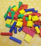 COLOURED BLOCKS IN A BOX