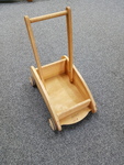 WOODEN BABY WALKER CART