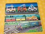 PASSENGER TRAINS PUZZLE & Emergency Services Knob puzzle