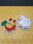 TWO PUZZLES - ROOSTER/SHEEP