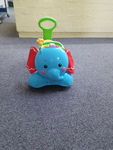 BLUE ELEPHANT RIDE ON/WALKER WITH ADJUSTABLE HANDLE