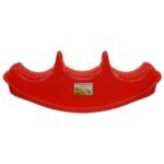Red triple seat seesaw