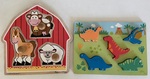 Jumbo Knob & Chunky Puzzles - Farm Animals & Dinosaurs 
