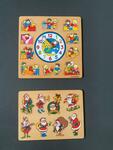 Peg Puzzles - Clock/Daily Routine & Santa Claus