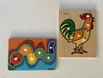 Inset Puzzles - Rainbow Serpent & Rooster