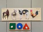 Jumbo Knob Puzzles - Shapes & Farm Animals
