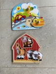 Jumbo Knob Puzzles - Farm Animals & Transport 
