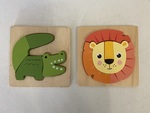 Mini Inset Puzzles - Lion & Crocodile
